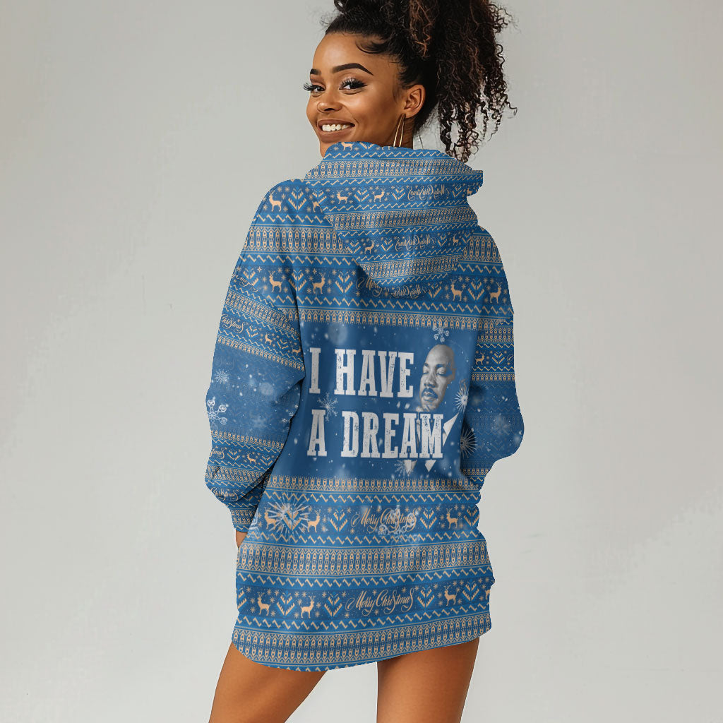 Martin Luther King Jr Christmas Hoodie Dress I Have A Dream Quote Ugly Sweater Knitted Pattern
