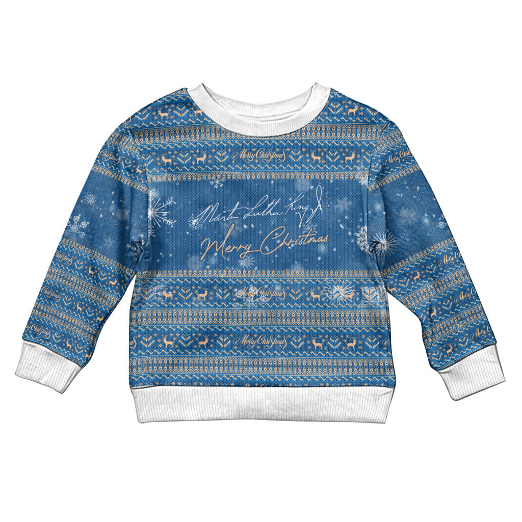 Martin Luther King Jr Christmas Kid Ugly Christmas Sweater I Have A Dream Quote Ugly Knitted Pattern