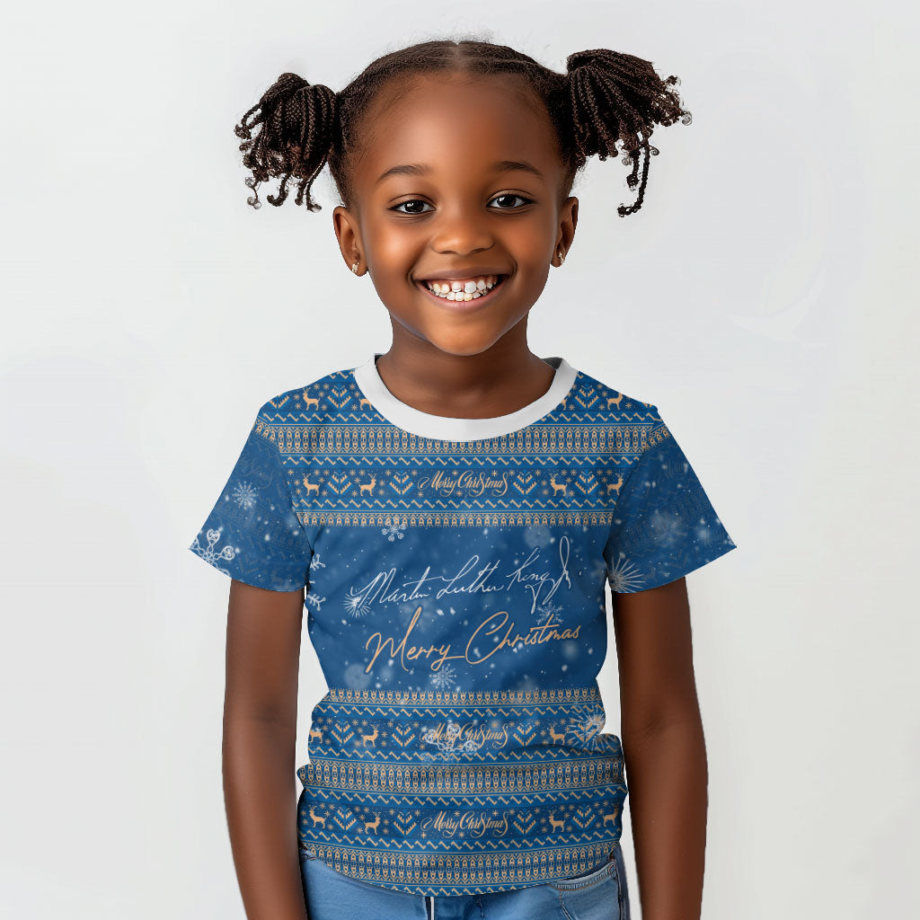 Martin Luther King Jr Christmas Kid T shirt I Have A Dream Quote Ugly Sweater Knitted Pattern