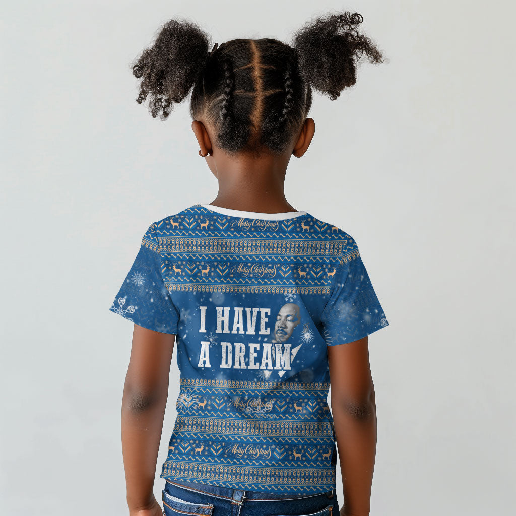 Martin Luther King Jr Christmas Kid T shirt I Have A Dream Quote Ugly Sweater Knitted Pattern