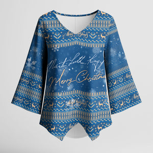 Martin Luther King Jr Christmas Kimono Sleeve Blouse I Have A Dream Quote Ugly Sweater Knitted Pattern