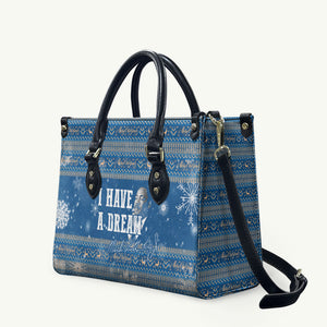 Martin Luther King Jr Christmas Leather Bag I Have A Dream Quote Ugly Sweater Knitted Pattern
