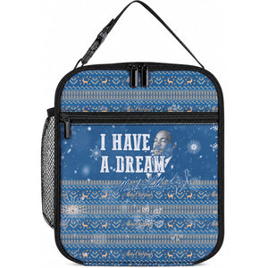 Martin Luther King Jr Christmas Lunch Bag I Have A Dream Quote Ugly Sweater Knitted Pattern