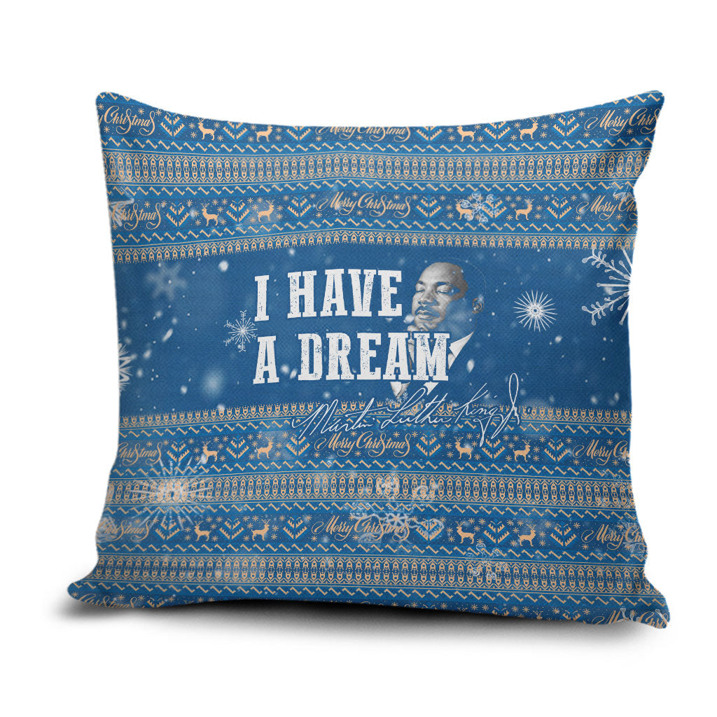 Martin Luther King Jr Christmas Pillow Cover I Have A Dream Quote Ugly Sweater Knitted Pattern