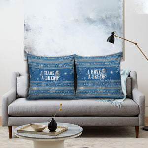 Martin Luther King Jr Christmas Pillow Cover I Have A Dream Quote Ugly Sweater Knitted Pattern