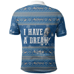 Martin Luther King Jr Christmas Polo Shirt I Have A Dream Quote Ugly Sweater Knitted Pattern