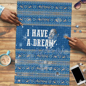 Martin Luther King Jr Christmas Puzzle I Have A Dream Quote Ugly Sweater Knitted Pattern