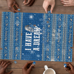 Martin Luther King Jr Christmas Puzzle I Have A Dream Quote Ugly Sweater Knitted Pattern