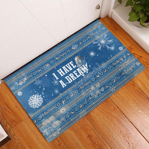 Martin Luther King Jr Christmas Rubber Doormat I Have A Dream Quote Ugly Sweater Knitted Pattern