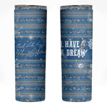 Martin Luther King Jr Christmas Skinny Tumbler I Have A Dream Quote Ugly Sweater Knitted Pattern