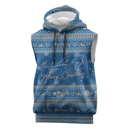 Martin Luther King Jr Christmas Sleeveless Hoodie I Have A Dream Quote Ugly Sweater Knitted Pattern