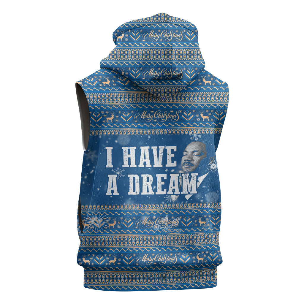 Martin Luther King Jr Christmas Sleeveless Hoodie I Have A Dream Quote Ugly Sweater Knitted Pattern
