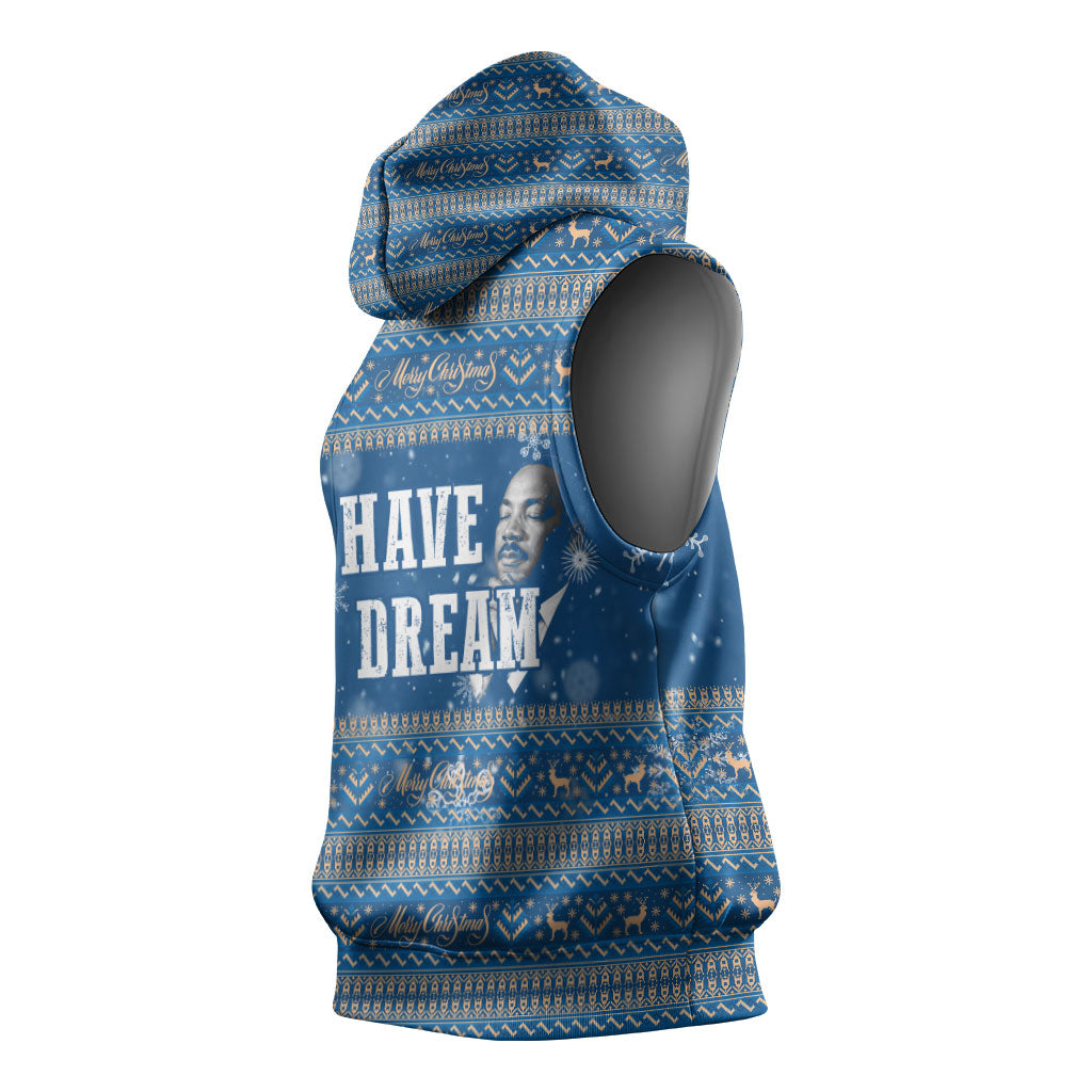 Martin Luther King Jr Christmas Sleeveless Hoodie I Have A Dream Quote Ugly Sweater Knitted Pattern