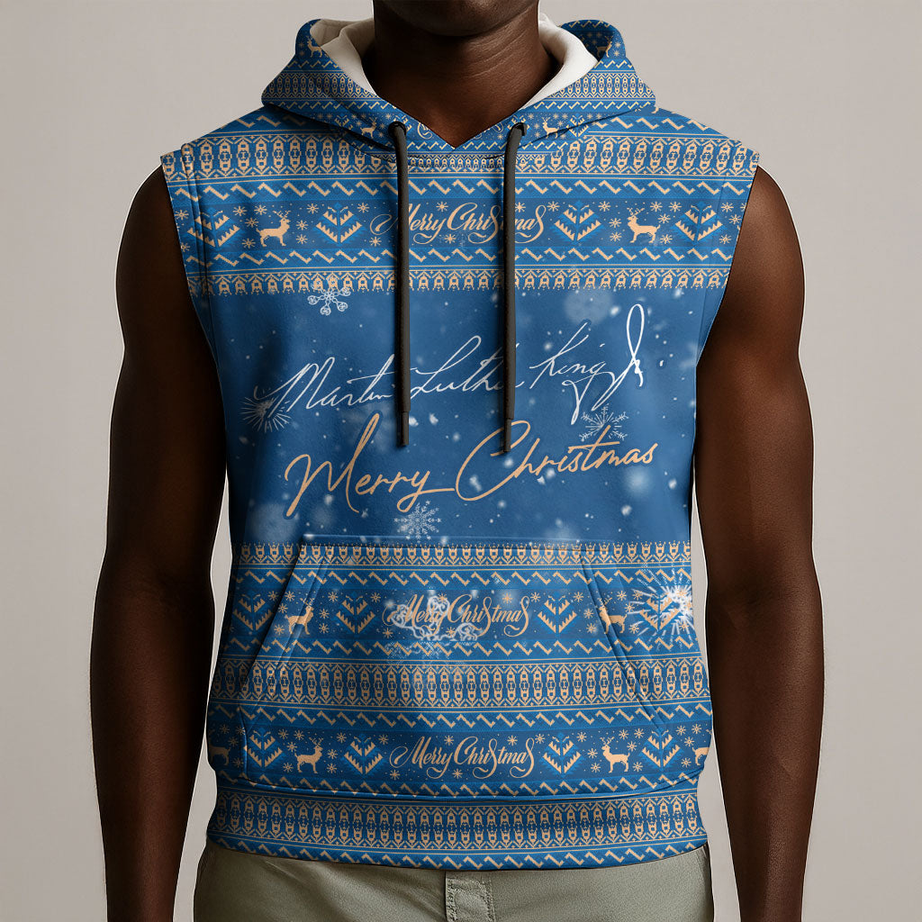 Martin Luther King Jr Christmas Sleeveless Hoodie I Have A Dream Quote Ugly Sweater Knitted Pattern