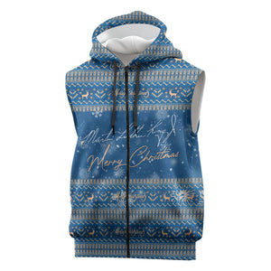 Martin Luther King Jr Christmas Sleeveless Zip Hoodie I Have A Dream Quote Ugly Sweater Knitted Pattern