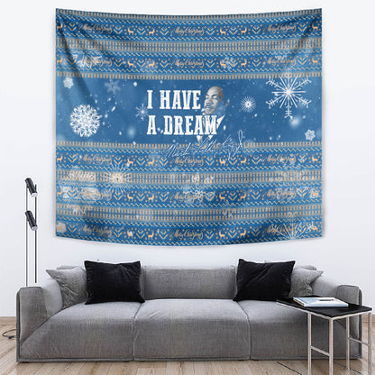 Martin Luther King Jr Christmas Tapestry I Have A Dream Quote Ugly Sweater Knitted Pattern