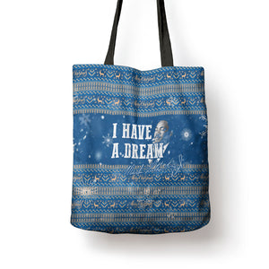 Martin Luther King Jr Christmas Tote Bag I Have A Dream Quote Ugly Sweater Knitted Pattern