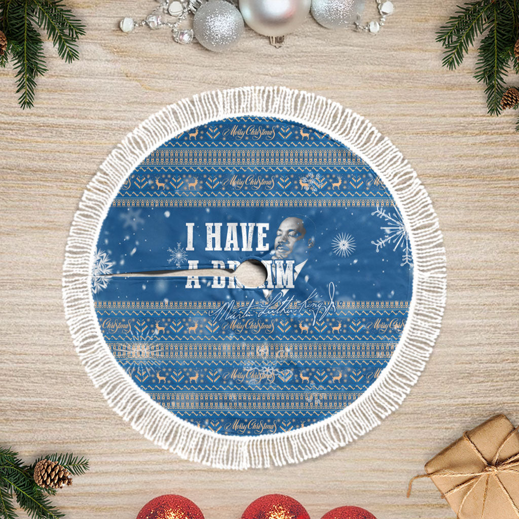 Martin Luther King Jr Christmas Tree Skirt I Have A Dream Quote Ugly Knitted Pattern