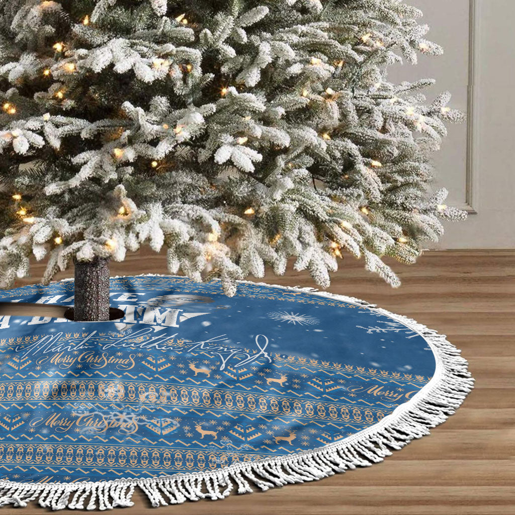 Martin Luther King Jr Christmas Tree Skirt I Have A Dream Quote Ugly Knitted Pattern