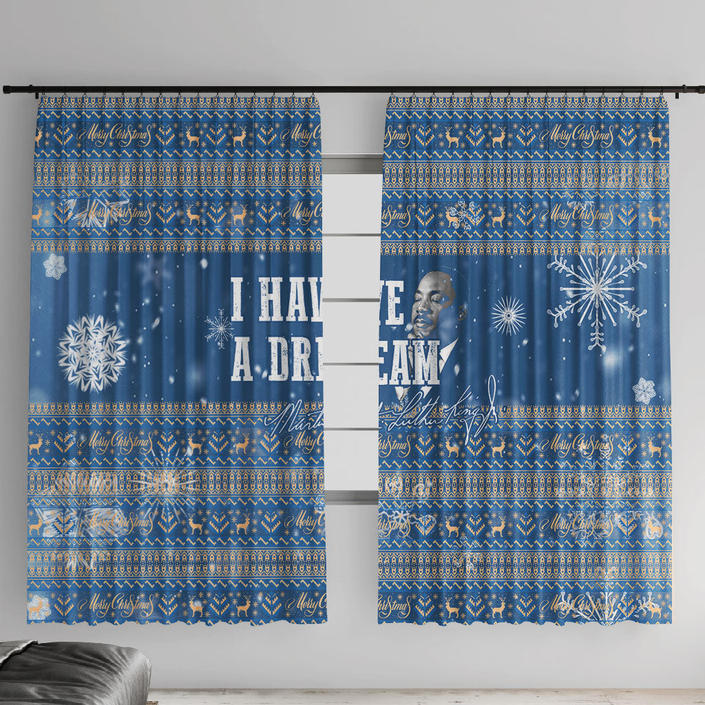 Martin Luther King Jr Christmas Window Curtain I Have A Dream Quote Ugly Sweater Knitted Pattern