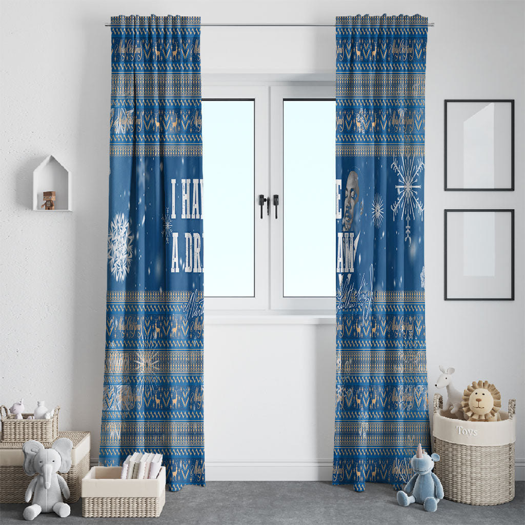 Martin Luther King Jr Christmas Window Curtain I Have A Dream Quote Ugly Sweater Knitted Pattern