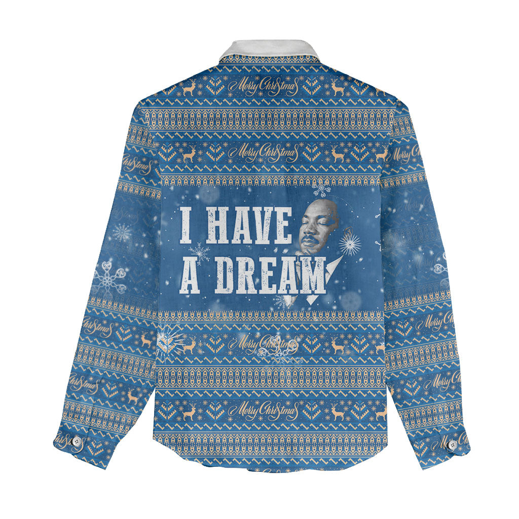 Martin Luther King Jr Christmas Women Casual Shirt I Have A Dream Quote Ugly Sweater Knitted Pattern
