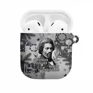 Frederick Douglass Christmas AirPods Case Vintage Portrait Vintage Newspaper Collage Liberty Bell