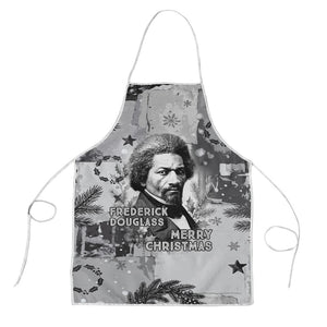 Frederick Douglass Christmas Apron Vintage Portrait Vintage Newspaper Collage Liberty Bell