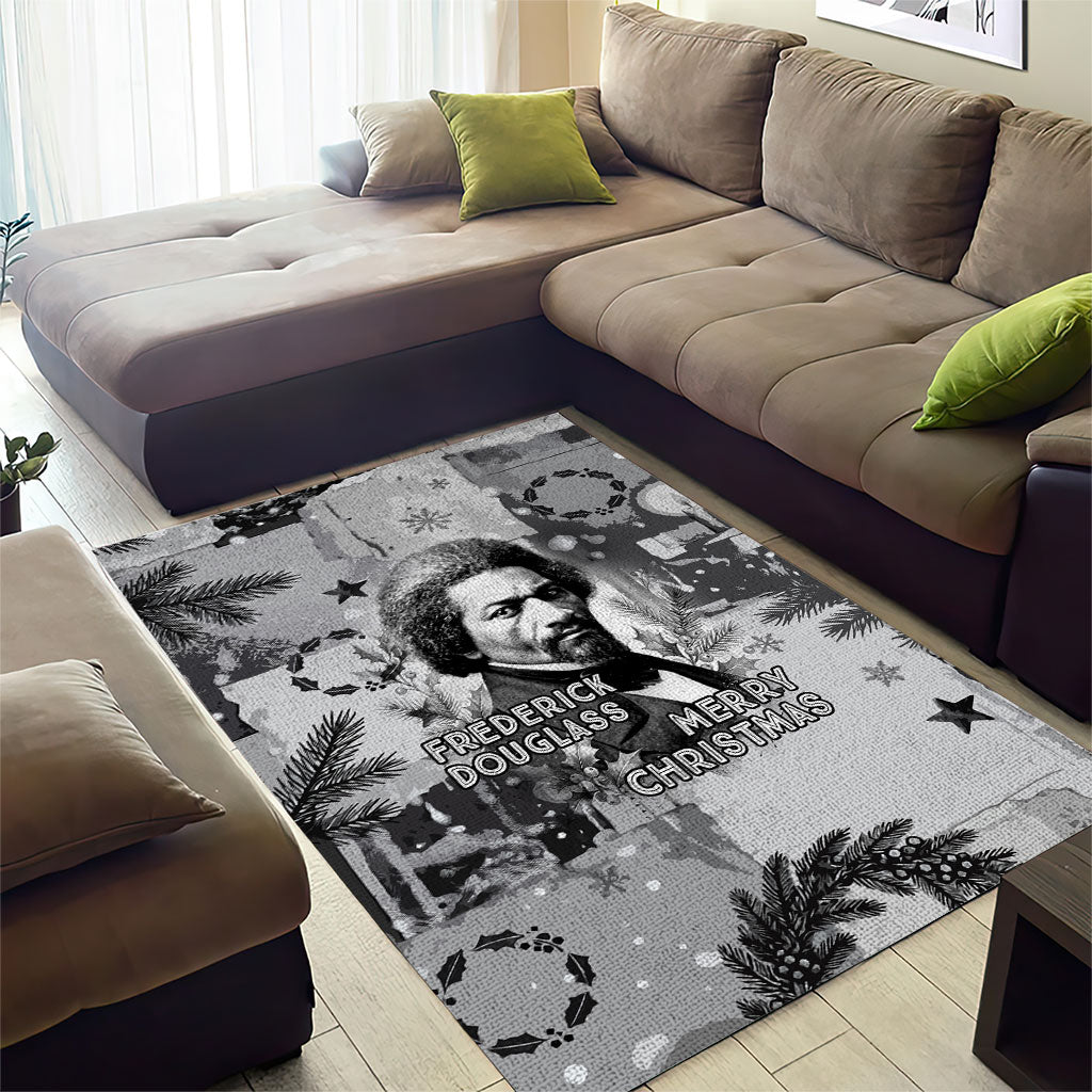Frederick Douglass Christmas Area Rug Vintage Portrait Vintage Newspaper Collage Liberty Bell