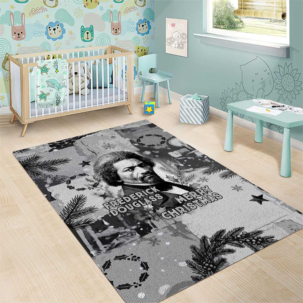 Frederick Douglass Christmas Area Rug Vintage Portrait Vintage Newspaper Collage Liberty Bell