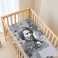 Frederick Douglass Christmas Baby Bed Cover Vintage Portrait Vintage Newspaper Collage Liberty Bell