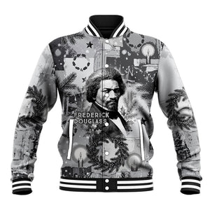 Frederick Douglass Christmas Baseball Jacket Vintage Portrait Vintage Newspaper Collage Liberty Bell