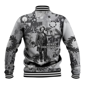 Frederick Douglass Christmas Baseball Jacket Vintage Portrait Vintage Newspaper Collage Liberty Bell