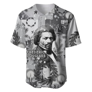 Frederick Douglass Christmas Baseball Jersey Vintage Portrait Vintage Newspaper Collage Liberty Bell