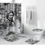 Frederick Douglass Christmas Bathroom Set Vintage Portrait Vintage Newspaper Collage Liberty Bell