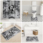 Frederick Douglass Christmas Bathroom Set Vintage Portrait Vintage Newspaper Collage Liberty Bell