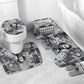 Frederick Douglass Christmas Bathroom Set Vintage Portrait Vintage Newspaper Collage Liberty Bell