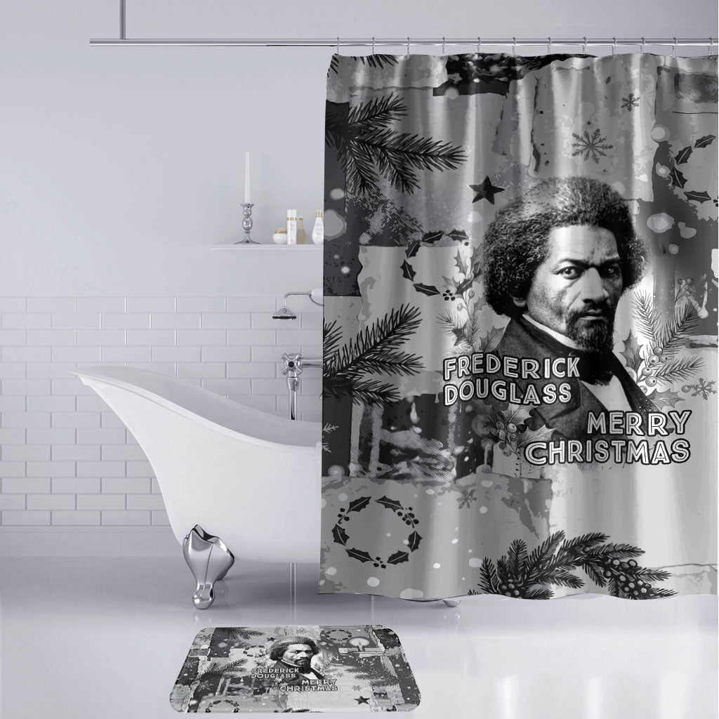 Frederick Douglass Christmas Bathroom Set Vintage Portrait Vintage Newspaper Collage Liberty Bell