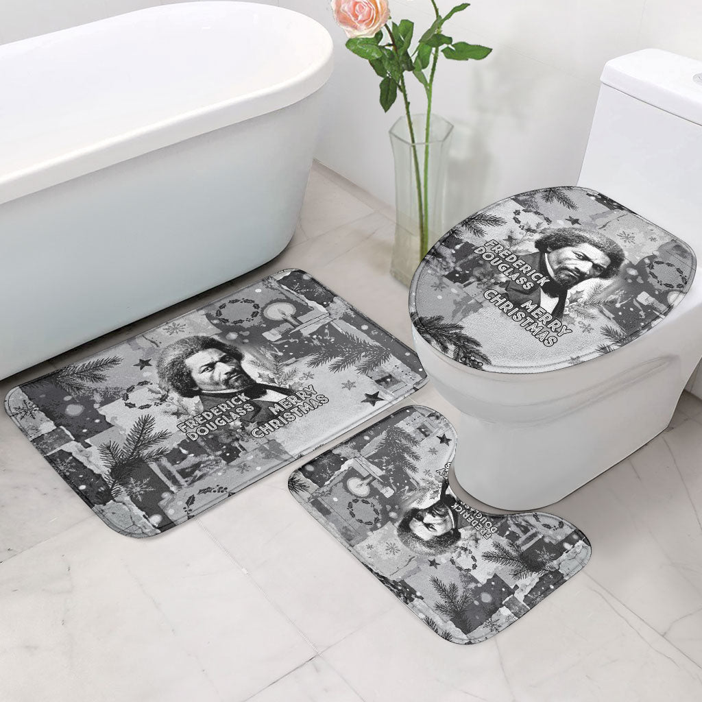 Frederick Douglass Christmas Bathroom Set Vintage Portrait Vintage Newspaper Collage Liberty Bell
