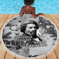 Frederick Douglass Christmas Beach Blanket Vintage Portrait Vintage Newspaper Collage Liberty Bell