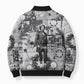 Frederick Douglass Christmas Bomber Puffer Jacket Vintage Portrait Vintage Newspaper Collage Liberty Bell