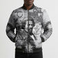 Frederick Douglass Christmas Bomber Puffer Jacket Vintage Portrait Vintage Newspaper Collage Liberty Bell