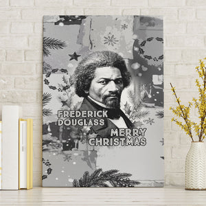 Frederick Douglass Christmas Canvas Wall Art Vintage Portrait Vintage Newspaper Collage Liberty Bell
