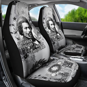 Frederick Douglass Christmas Car Seat Cover Vintage Portrait Vintage Newspaper Collage Liberty Bell