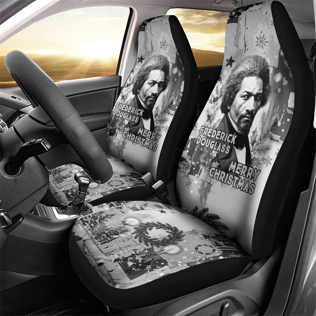 Frederick Douglass Christmas Car Seat Cover Vintage Portrait Vintage Newspaper Collage Liberty Bell
