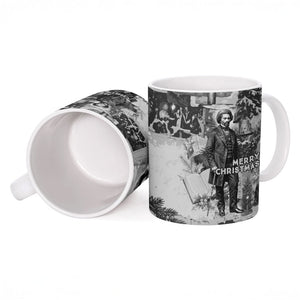 Frederick Douglass Christmas Ceramic Mug Vintage Portrait Vintage Newspaper Collage Liberty Bell