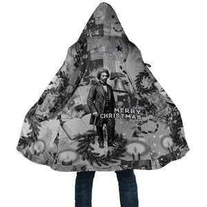Frederick Douglass Christmas Cloak Vintage Portrait Vintage Newspaper Collage Liberty Bell