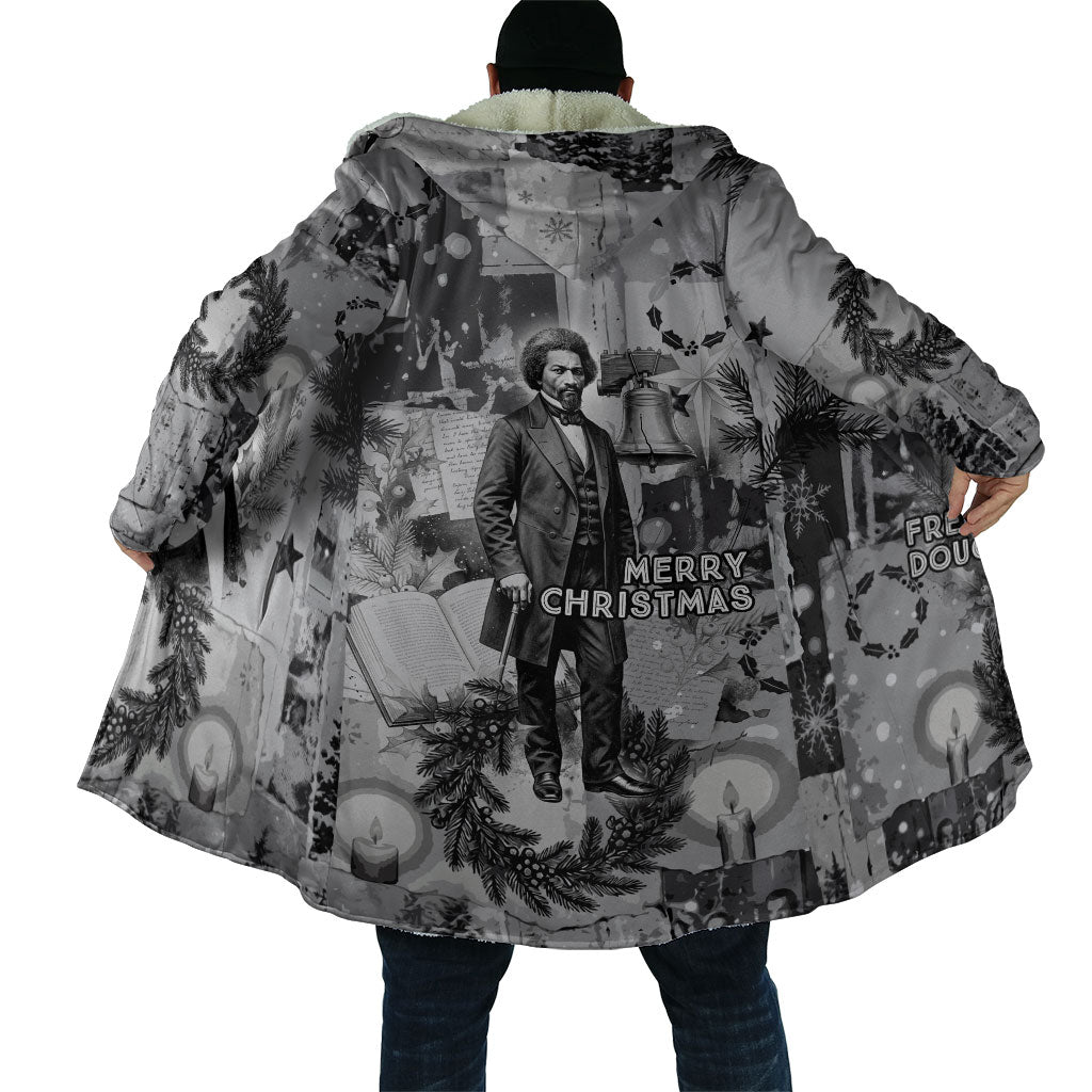 Frederick Douglass Christmas Cloak Vintage Portrait Vintage Newspaper Collage Liberty Bell