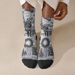 Frederick Douglass Christmas Crew Socks Vintage Portrait Vintage Newspaper Collage Liberty Bell