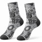 Frederick Douglass Christmas Crew Socks Vintage Portrait Vintage Newspaper Collage Liberty Bell